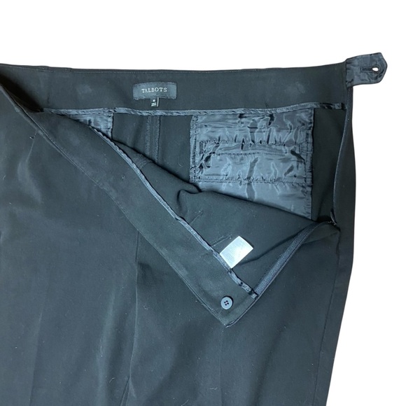 Talbots Refined Bi-Stretch Side-Zip Straight-Leg Curvy Fit Pants Size 16 Black - Picture 7 of 15